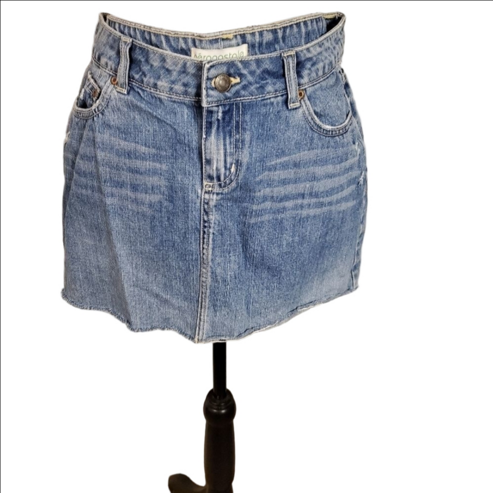 Aeropostale Blue Wash Denim Mini Skirt Juniors Size 7/8